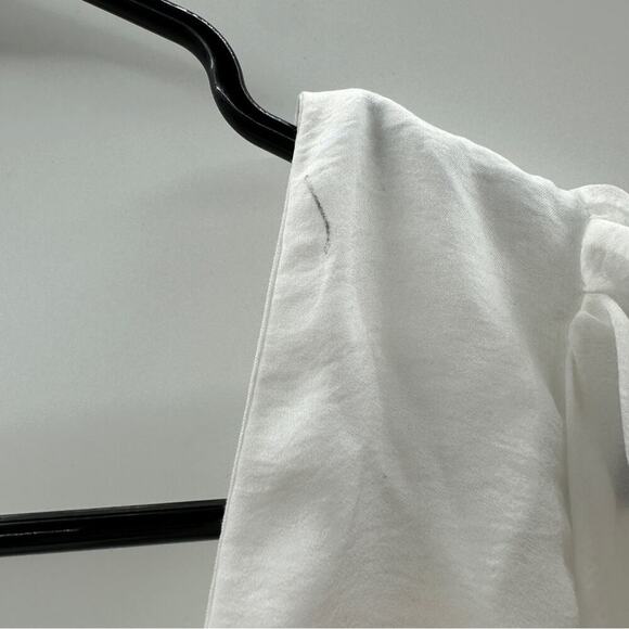 Hello Molly White Long Sleeve Cropped Smocked Peasant Prairie Top Size 8 NWT - Picture 6 of 10